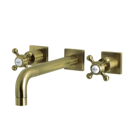 KINGSTON BRASS KS6023BX Wall Mount Tub Faucet, Antique Brass KS6023BX